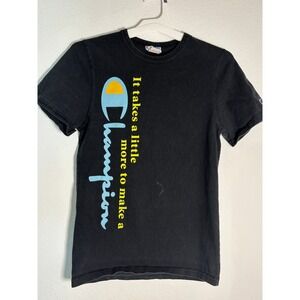 Champion Graphic T-Shirt Black It Takes A Little More To Make A Champion S